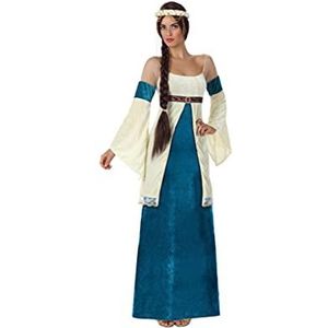 Atosa 8422259154310 - verkleedkleding dames middeleeuws blauw, volwassenen