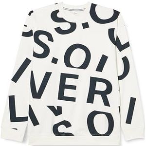 s.Oliver Sweatshirt met logo allover print, 01F1, 3XL