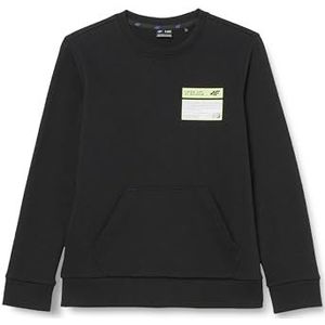4F Sweatshirt M631 Diep Zwart Kind 128, Zwart