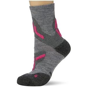 UYN Dames Lady Trekking 2IN Merino Socks wandelkous, lichtgrijs/roze, eenheidsmaat