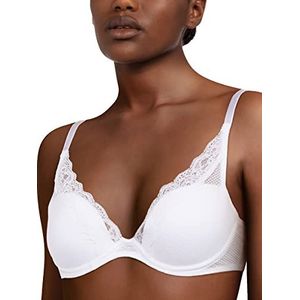 PASSIONATA - Brooklyn - Beugel-bh - Talc - Bloemenkant - Dunne Cups - Gladde Cups - Diep Decolleté