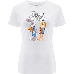 ERT GROUP Origineel en officieel gelicentieerd door Looney Tunes White Dames T-shirt, Space Jam 022, eenzijdige print, maat XXS, Space Jam 022 Wit, XXS