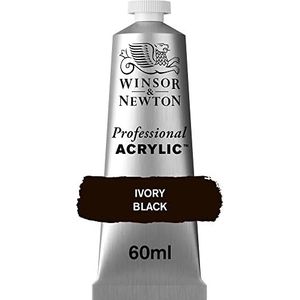 Winsor & Newton 2320331 Professionele acrylverf, hoge dekking, kunstenaarskwaliteit, lichtecht - 60ml Tube, Ivory Black