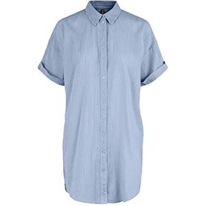 PIECES Dames Pcterra Ss Long Noos Bc T-shirt, Kentucky Blue/Stripes: cloud Dancer, XS