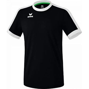 Erima uniseks-volwassene Retro Star shirt (3132125), zwart/wit, XL