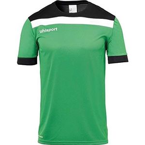 uhlsport Offense 23 voetbalshirt met korte mouwen voor heren, groen/zwart/wit, 128