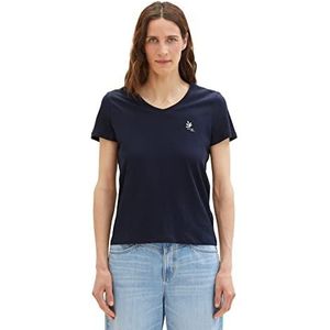 TOM TAILOR Dames 1037406 T-shirt, 10668-Sky Captain Blue, S, 10668 - Sky Captain Blue, S