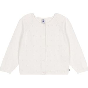 Petit Bateau Cardigan voor meisjes, Wit, 4 Jaren