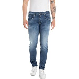 Replay Anbass Aged Jeans voor heren, 009, medium blue., 34W x 32L