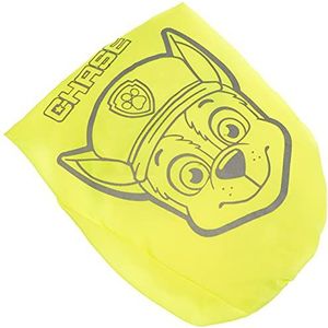 PAW PATROL POS 31488 Reflecterende helm, regenbescherming, met trendy motief, regenhoes voor fietshelmen in neon-geel met reflectoren, voor betere zichtbaarheid in het wegverkeer