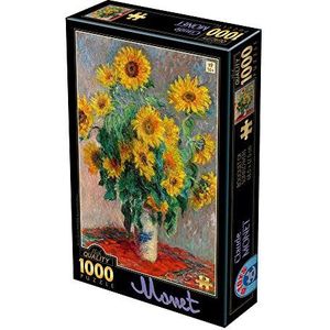 D-Toys Puzzle 5947502875864/CM 08 Puzzel 1000 stuks Monet Claude Boeket of Sunflowers, meerkleurig