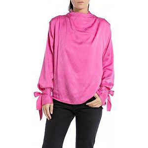 Replay Damesblouse Straight Fit, 069 Fuxia, XL