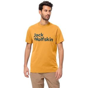 Jack Wolfskin Brand T M T-shirt voor heren, mosterd, L