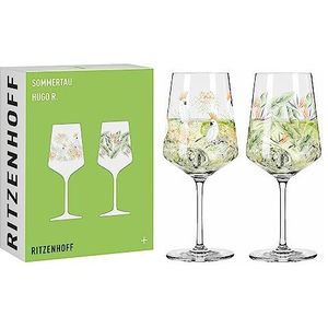 Ritzenhoff 6211001 aperitiefglas set van 2 500 ml - Serie zomertouw - bloemenstijl, meerkleurig - Made in Germany