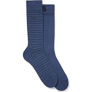 BOSS Heren 2P RS Marc CC Middelhoge sokken van stretchkatoen in verpakking van 2 stuks, Open Blue475, 46 EU