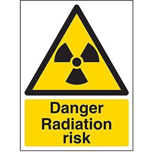VSafety ""Danger Radiation Risk"" Sign, Portret, (Pack van 3)