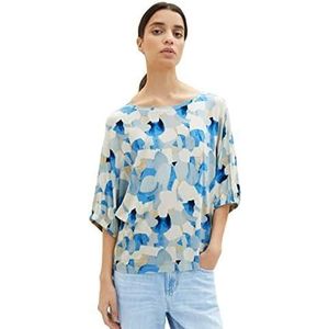 TOM TAILOR T-shirt voor dames, 32135 - Blue Shapes Design, L