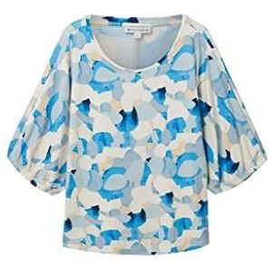 TOM TAILOR T-shirt voor dames, 32135 - Blue Shapes Design, L