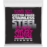 Ernie Ball Super Slinky Stainless Steel Wound Electric Guitar Strings - 9-42 Gauge