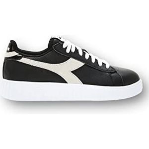 Diadora Game Step Premium Tumbled Leather, gymschoenen voor dames, zwart., 42 EU