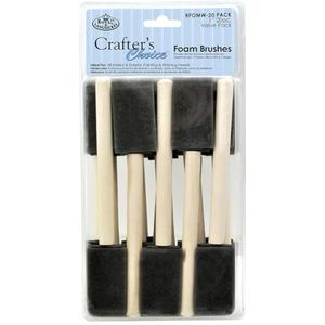 Royal & Langnickel Koninklijk en Langnickel - 20 stuks 1 inch schuimborstels, RFOMW