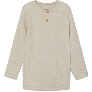 NAME IT Jongens Nmmkab Ls Top Noos Shirt met lange mouwen, Peyote Melange, 134-140