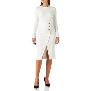 Pinko Altea Punt stoffen cocktailjurk voor dames, Z05_wit-sneeuwwit, 34 NL