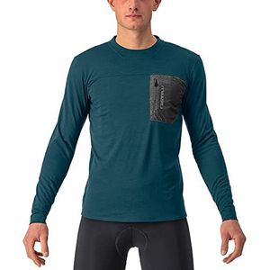 CASTELLI Unltd Merino LS Sweatshirt voor heren, Diep Blauwgroen, S