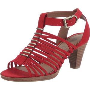 s.Oliver Casual sandalen voor dames, Rode Rot Chili 533, 39 EU