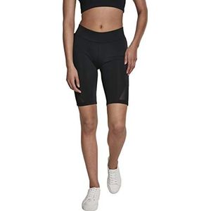 Urban Classics Tech Mesh Cycle Shorts voor dames, zwart, 3XL slank kort