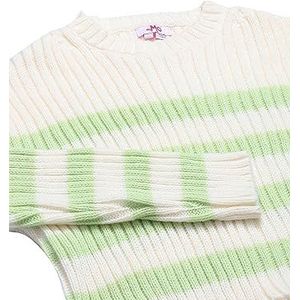 myMo Dames gestreepte pullover WOLLWIT limoen XS/S, wolwit limoen, XS