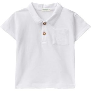 United Colors of Benetton Poloshirt voor kinderen, optisch wit 101, 12 Maanden