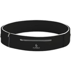 FlipBelt Elite hardloopriem voor telefoon en kleine accessoires, waterbestendig oefenheuptas, S, zwart