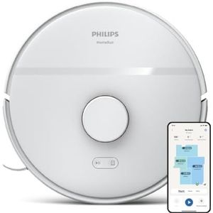 Philips HomeRun 2000-Serie: 2-in-1 Robotstofzuiger en -dweil met 2700 Pa zuigkracht & 130 min looptijd, lasernavigatie, tapijtboost, app-bestuurd, Arctisch wit (XU2000/20)