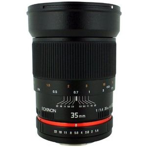 Rokinon 35mm F/1.4 AS UMC groothoeklens voor Nikon met automatische chip RK35MAF-N - Vast