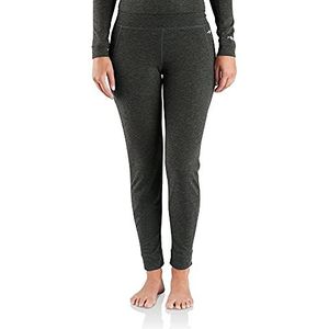Carhartt Women's Force Midweight Synthetic-Merino Wool Blend Base Layer Pant, Black Heather, Small