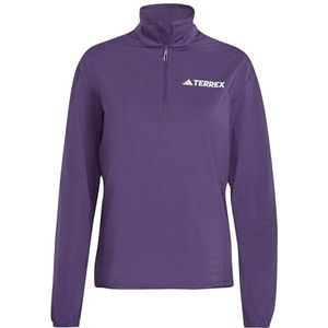 adidas Dames Terrex Multi CLIMAWARM Half Zip Tech Fleece Jacket, aurora plum, L