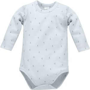 Pinokio Bodysuit met lange mouwen Hello, 100% katoen, uniseks 50-68 (80), Blue Hello Moon, 80 cm