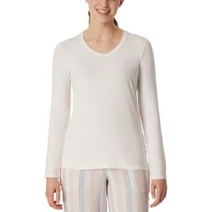 Schiesser Dames slaapshirt lange mouwen Modal-Mix + Relax pyjama-bovendeel, crème_180181, 42, Crème_180181, 42
