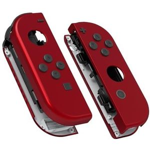 eXtremeRate Joycon Grip Cover Shell voor Nintendo Switch/Switch OLED Controller,DIY Vervangende Behuizingen Case met Knoppen Kit(Geen Joycon)-Rood