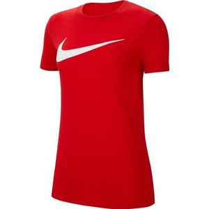 Nike Dames Short Sleeve Top W Nk Df Park20 Ss Tee Hbr, University Rood/Wit, CW6967-657, S