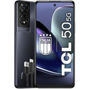 TCL Mobile 50 5G Smartphone, MediaTek Dimensity 6100+ chipset, 6,56 inch 90 Hz HD+ display, 128, 8 RAM, uitbreiding van 4 en 4 RAM, 50 MP dubbele hybride camera, Android 14, 5010 mAh