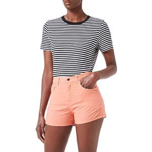 Love Moschino Dames Fancy Cotton-Linen Blend met bijpassend logo Back Tag Casual Shorts, roze, 42 NL