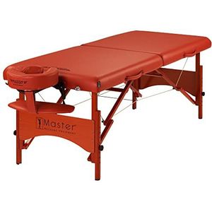 Master Massage Fairlane 71 cm mobiel massagebed, inklapbaar, therapie, beauty, bed, bank, tafel, pakket, houten poten, draagbare massagetafel, kaneel
