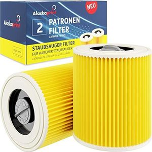 2 x filterpatroon stofzuigerfilter voor Kärcher WD3 Premium WD2 WD3 WD3 MV3 WD3P uitbreidingsset vervangt 6.414-552.0, 6.414-772.0, 6.414-547.0