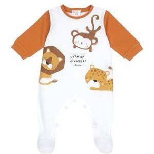 Chicco Katoenen rompertje met voet, pyjama voor kinderen en pasgeborenen, uniseks, Wit, 6 Maanden