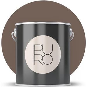 Livingwalls PURO Premium muurverf c7021 - schilderverf met zeer hoge dekking - matte hoogwaardige binnenverf in bruin - 1 l