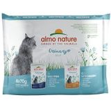 almo nature Multipack Holistic Urinary Help - 3 x Met Vis - 3 x Met Kip. Compleet voer voor volwassenen katten, natvoer 6 stuks (6x70g)