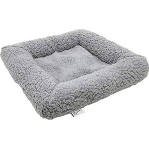 Kitty City Groot kattenbed, stapelbare kattenkubus, kattenhuis voor binnenshuis, kattenkrabber, kussen, grijs (CM-10035-CS01)