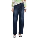 Desigual - Lange Ballonjeans - Effen - Met Wassingseffect - Verstelbare Gesp